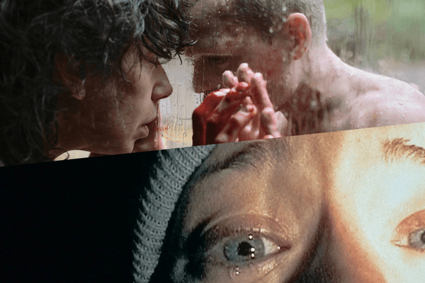 Imagem dividida em dois, com cena do filme Faça Ela Voltar acima, e A Bruxa de Blair abaixo